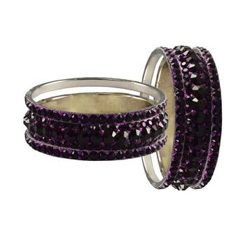 Purple Studded Jewellery Crystal Bangles And Bracelets 2