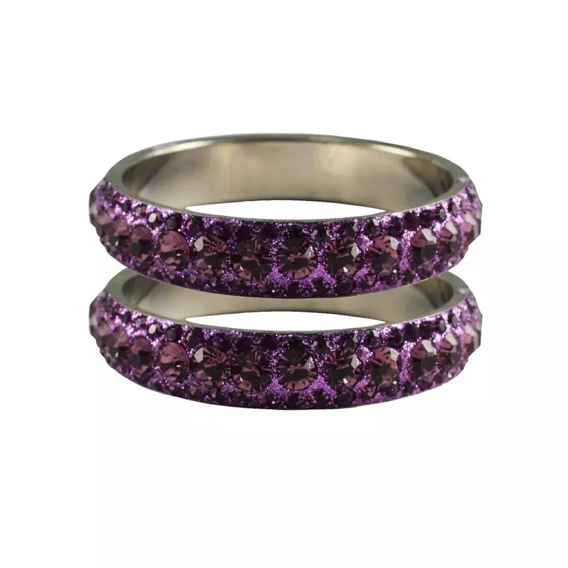 Purple Studded Jewellery Crystal Bangles And Bracelets