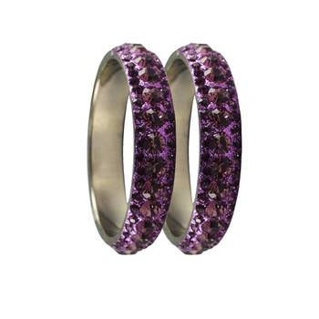 Purple Studded Jewellery Crystal Bangles And Bracelets 2