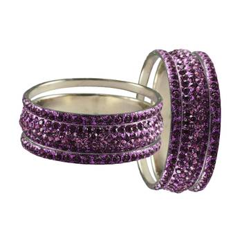 Purple Studded Jewellery Crystal Bangles And Bracelets 2