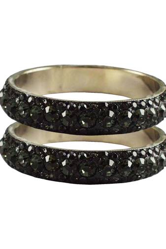 Grey Studded Jewellery Crystal Bangles And Bracelets