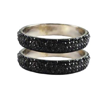 Grey Studded Jewellery Crystal Bangles And Bracelets 1