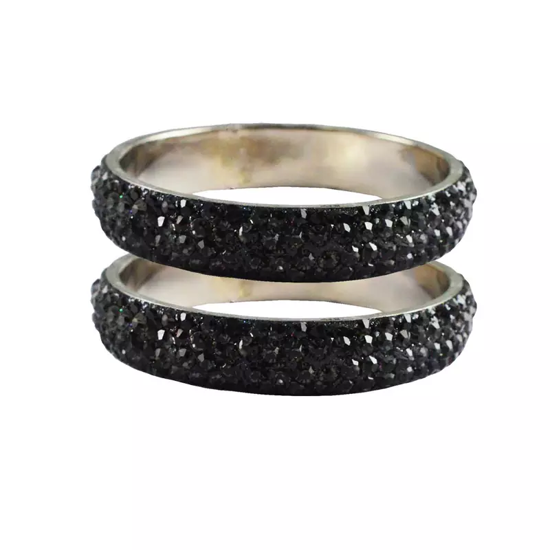Grey Studded Jewellery Crystal Bangles And Bracelets