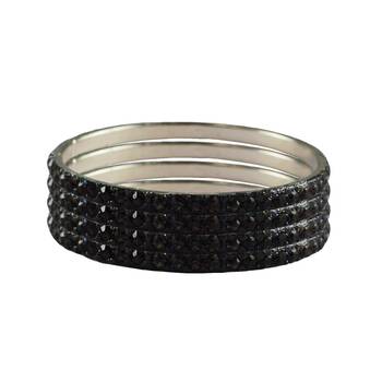 Grey Studded Jewellery Crystal Bangles And Bracelets 1