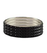 Grey Studded Jewellery Crystal Bangles And Bracelets