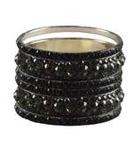 Grey Studded Jewellery Crystal Bangles And Bracelets