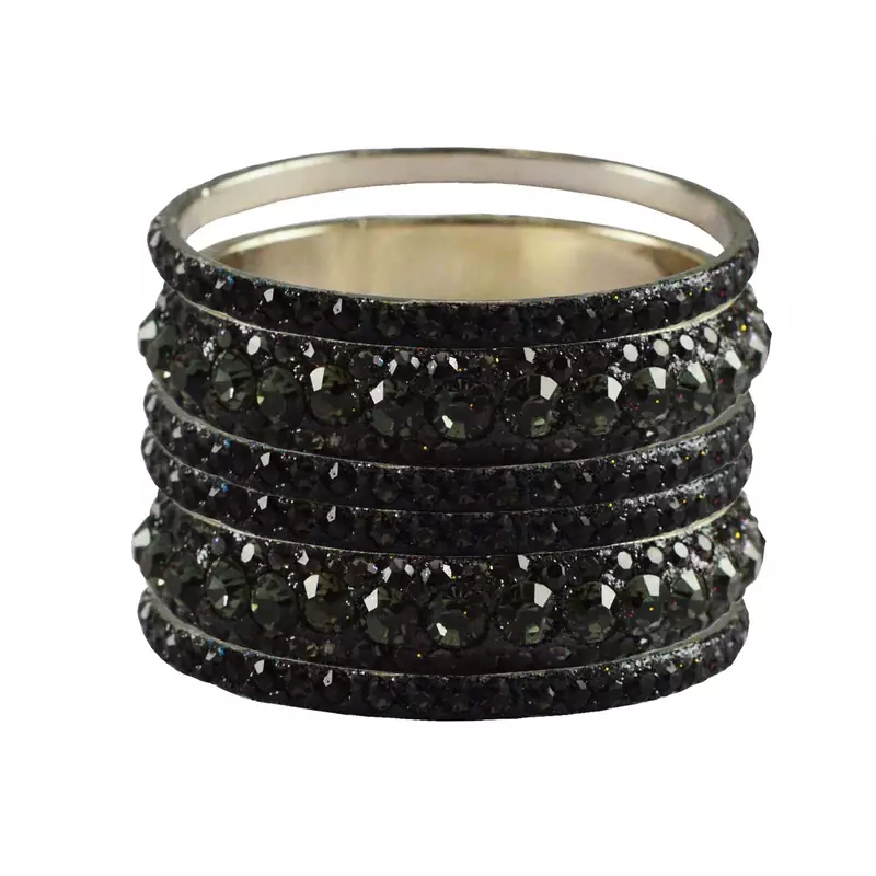 Grey Studded Jewellery Crystal Bangles And Bracelets