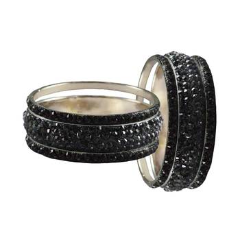 Grey Studded Jewellery Crystal Bangles And Bracelets 2