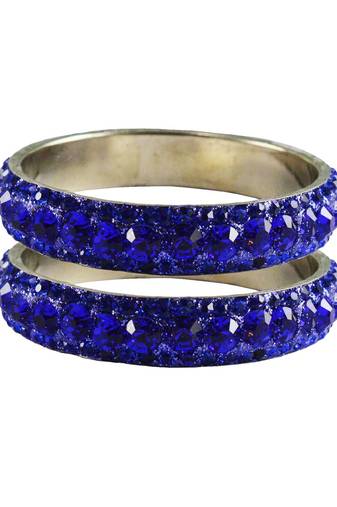Blue Studded Jewellery Crystal Bangles And Bracelets