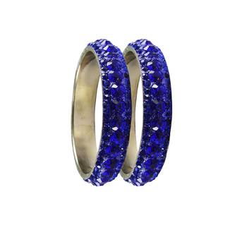 Blue Studded Jewellery Crystal Bangles And Bracelets 2