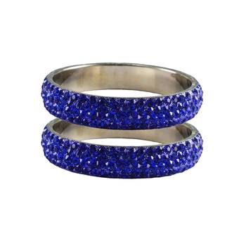 Blue Studded Jewellery Crystal Bangles And Bracelets 1
