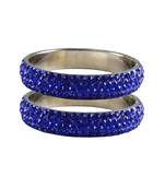 Blue Studded Jewellery Crystal Bangles And Bracelets