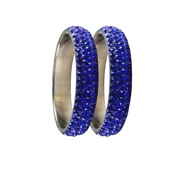 Blue Studded Jewellery Crystal Bangles And Bracelets 2