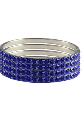 Blue Studded Jewellery Crystal Bangles And Bracelets