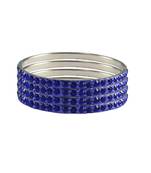 Blue Studded Jewellery Crystal Bangles And Bracelets