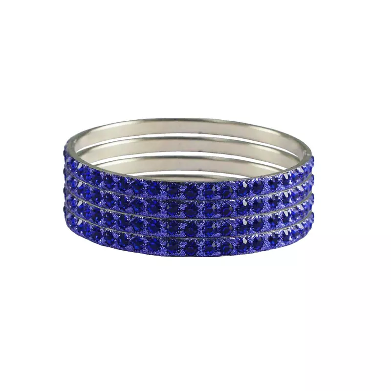 Blue Studded Jewellery Crystal Bangles And Bracelets