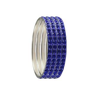 Blue Studded Jewellery Crystal Bangles And Bracelets 2