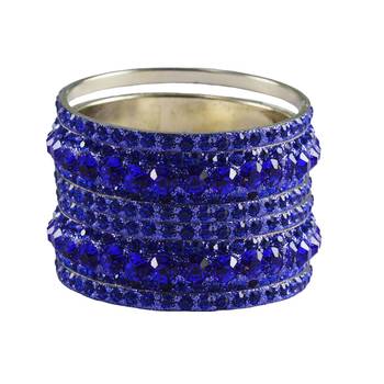 Blue Studded Jewellery Crystal Bangles And Bracelets 1