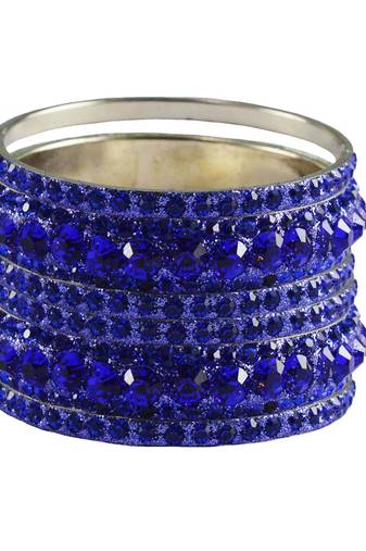 Blue Studded Jewellery Crystal Bangles And Bracelets