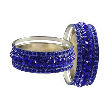 Blue Studded Jewellery Crystal Bangles And Bracelets 2