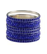 Blue Studded Jewellery Crystal Bangles And Bracelets