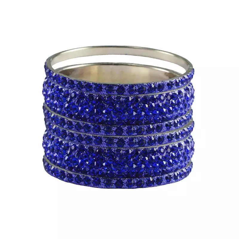 Blue Studded Jewellery Crystal Bangles And Bracelets