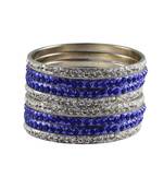 Blue Studded Jewellery Crystal Bangles And Bracelets