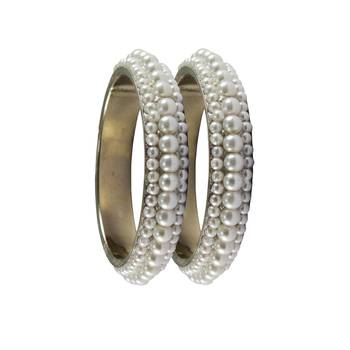 White Studded Jewellery Crystal Bangles And Bracelets 2