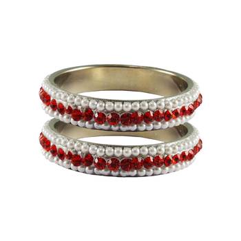 Red Studded Jewellery Crystal Bangles And Bracelets 1