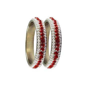 Red Studded Jewellery Crystal Bangles And Bracelets 2