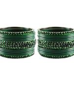 Green Studded Jewellery Crystal Bangles And Bracelets