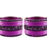 Purple Studded Jewellery Crystal Bangles And Bracelets