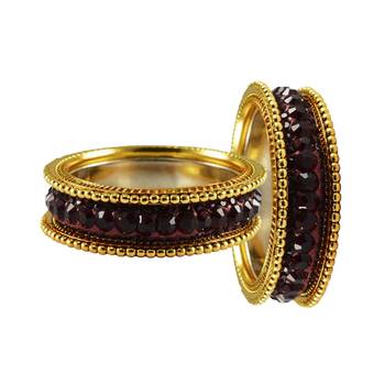 Maroon Studded Jewellery Crystal Bangles And Bracelets 2