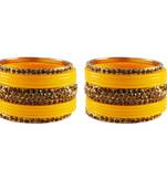 Gold Studded Jewellery Crystal Bangles And Bracelets