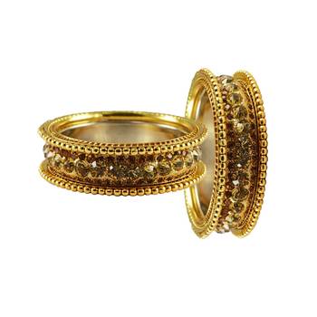 Gold Studded Jewellery Crystal Bangles And Bracelets 2