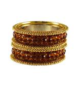 Gold Studded Jewellery Crystal Bangles And Bracelets