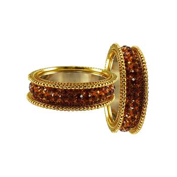 Gold Studded Jewellery Crystal Bangles And Bracelets 2