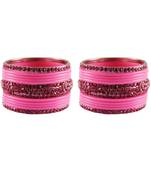 Pink Studded Jewellery Crystal Bangles And Bracelets