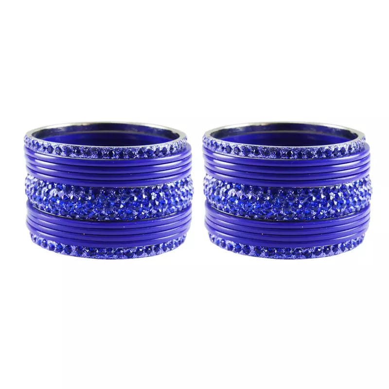 Blue Studded Jewellery Crystal Bangles And Bracelets