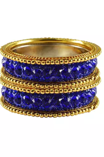Gold Studded Jewellery Crystal Bangles And Bracelets