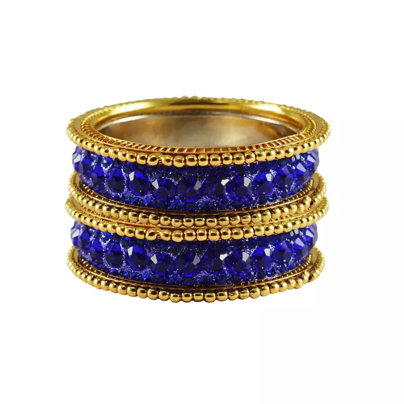 Gold Studded Jewellery Crystal Bangles And Bracelets