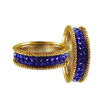 Gold Studded Jewellery Crystal Bangles And Bracelets 2