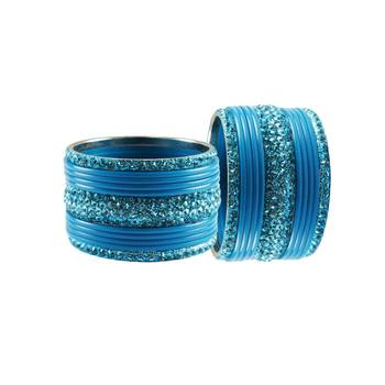 Blue Studded Jewellery Crystal Bangles And Bracelets 2