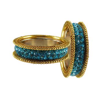 Blue Studded Jewellery Crystal Bangles And Bracelets 2