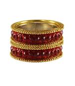 Red Studded Jewellery Crystal Bangles And Bracelets