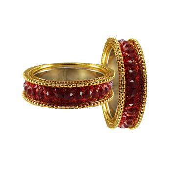 Red Studded Jewellery Crystal Bangles And Bracelets 2