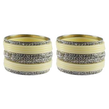 White Studded Jewellery Crystal Bangles And Bracelets 1