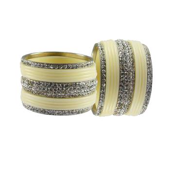 White Studded Jewellery Crystal Bangles And Bracelets 2