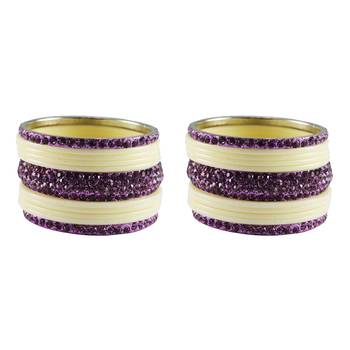 White Studded Jewellery Crystal Bangles And Bracelets 1