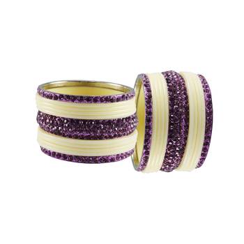 White Studded Jewellery Crystal Bangles And Bracelets 2